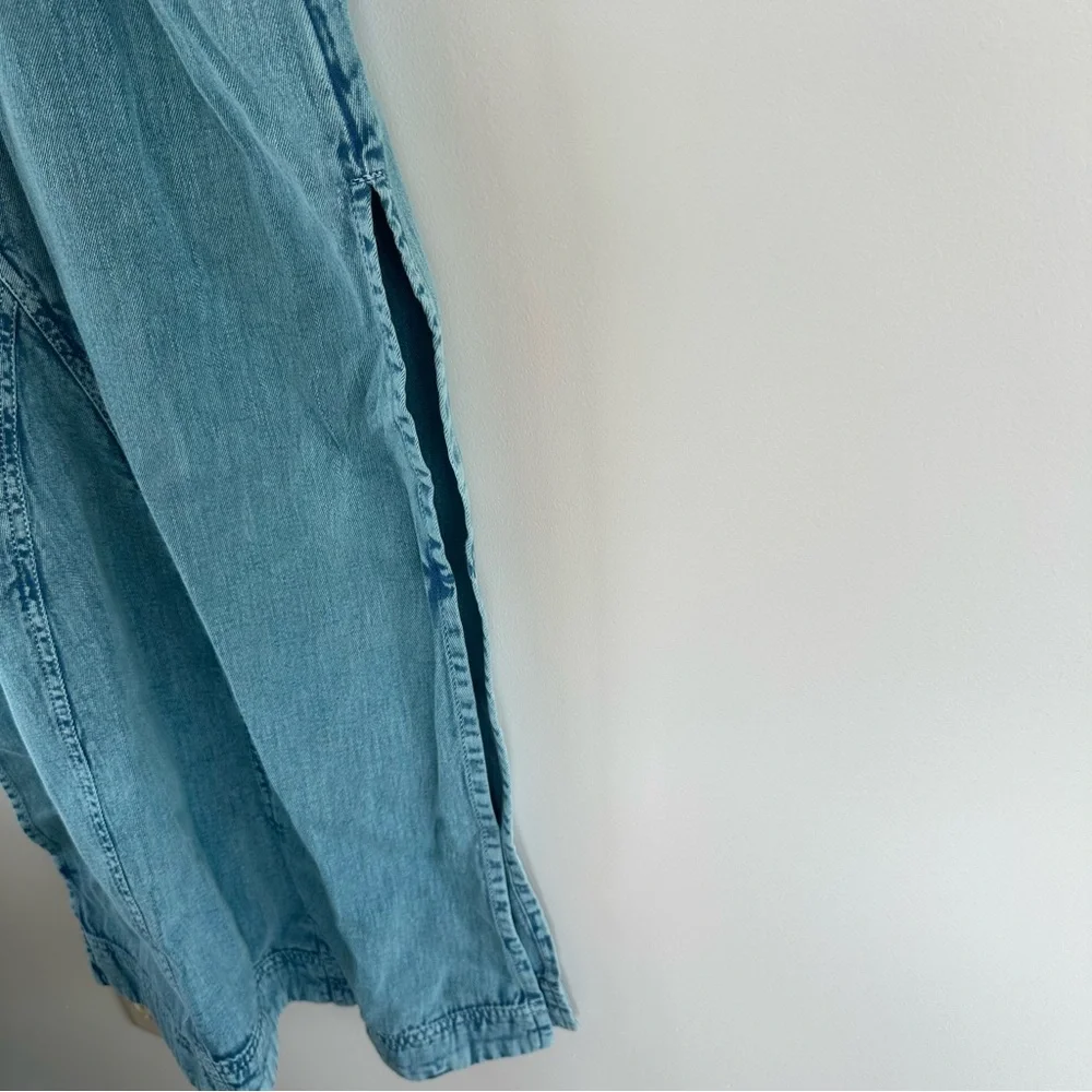 Free People Mad Love Midi Size Small Long Sleeve Denim Dress - Picture 3 of 13